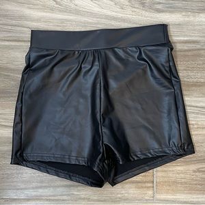 SHEIN faux leather shorts